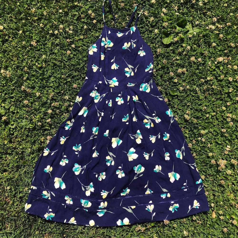 Blue Floral Summer Dress